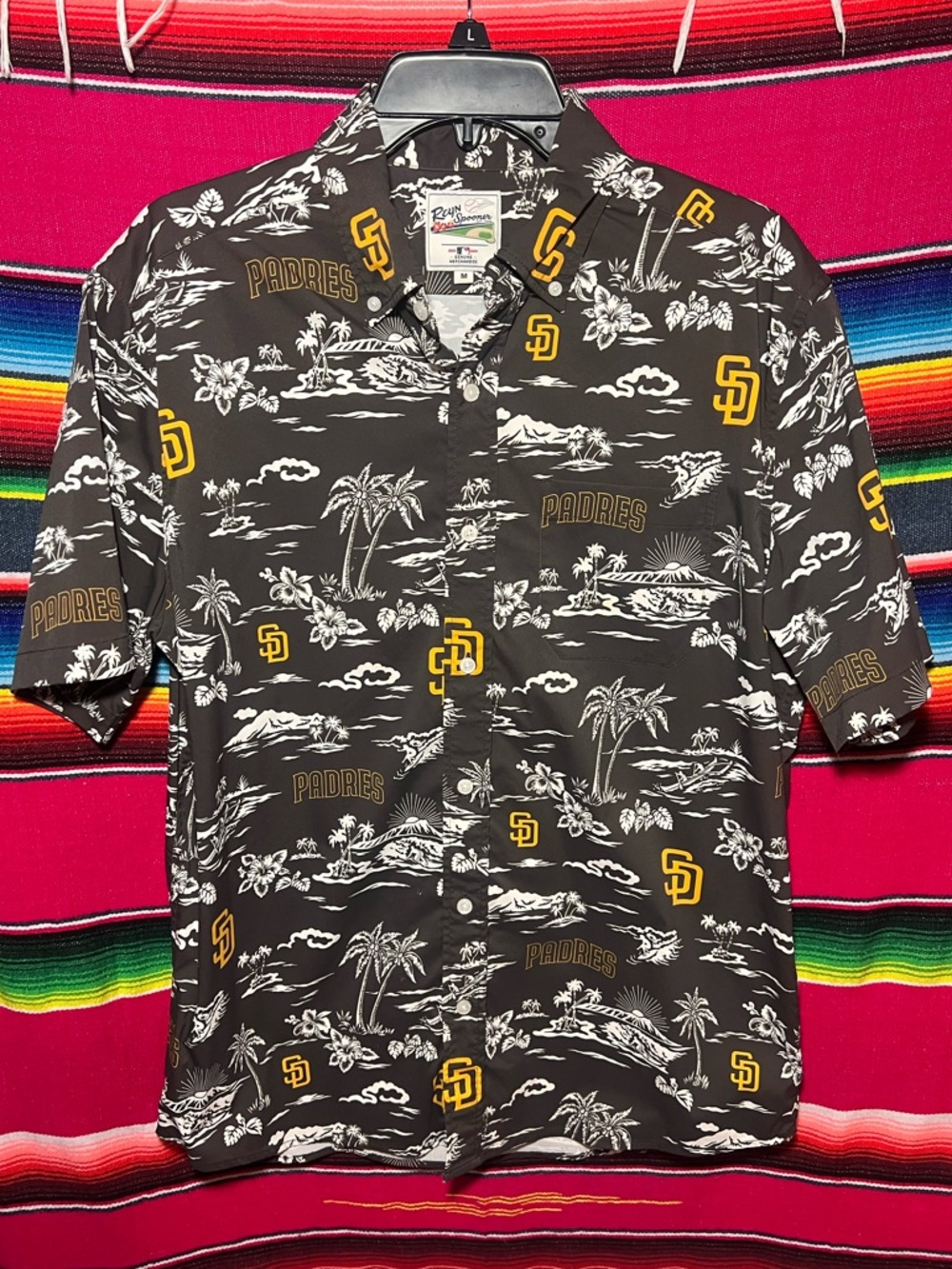 San Diego Padres Reyn Spooner Brown Kekai Button-Down Shirt Size Medium